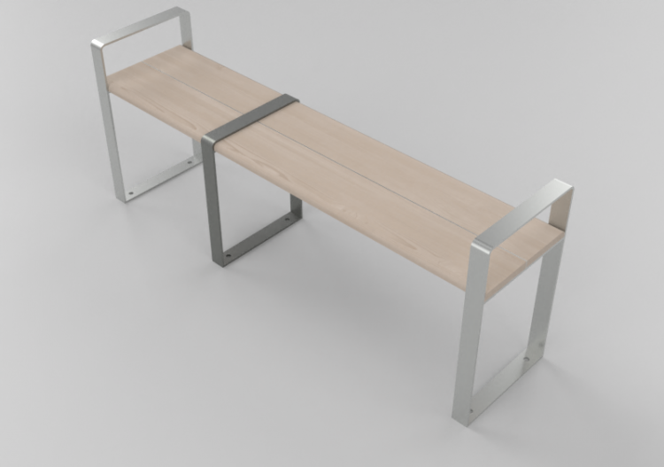 Bancos 3D - Bancos de madeira e metal - ACCA software