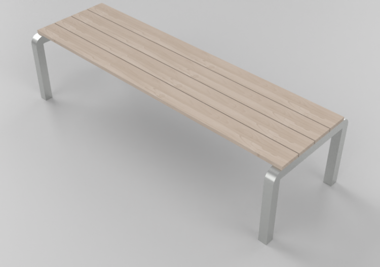 Bancos 3D - Bancos de madeira e metal - ACCA software
