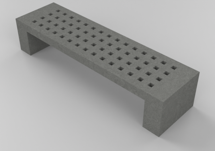 Bancs 3D - Banc en béton - ACCA software