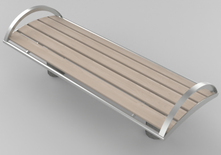 Panchine e Fioriere 3D - Panchina in legno e metallo - ACCA...