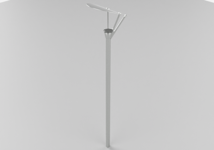 Réverbères routiers 3D - Réverbère avec une lampe - ACCA...