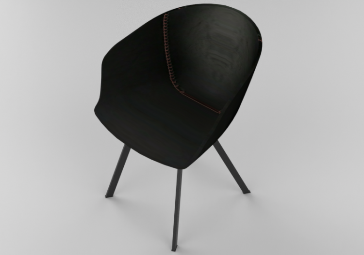 3D Chairs - Brown Lounge Chair with armrest - Kare – 82227...