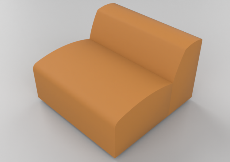 Chairs and Sofas 3D - Modular upholstered leather sofa -...