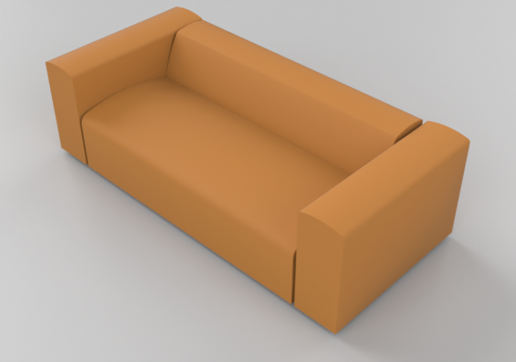 Sofás 3D - Two seater leather sofa - Junlio Marelli –...