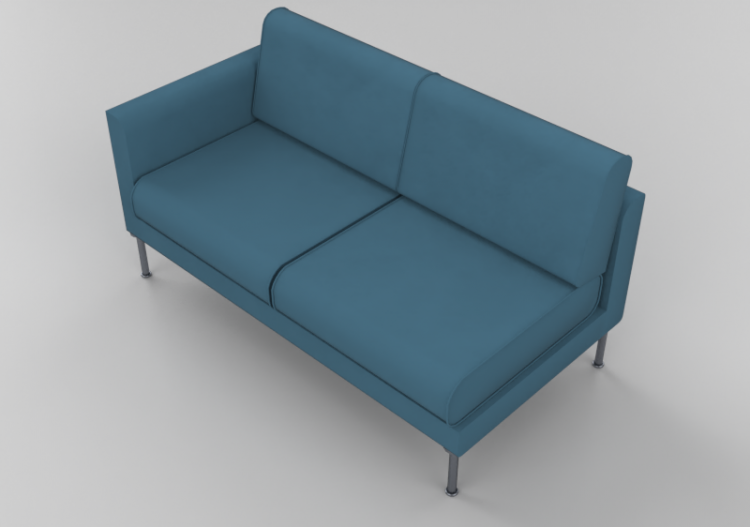 Sofás 3D - Modular upholstered leather sofa - Junlio...