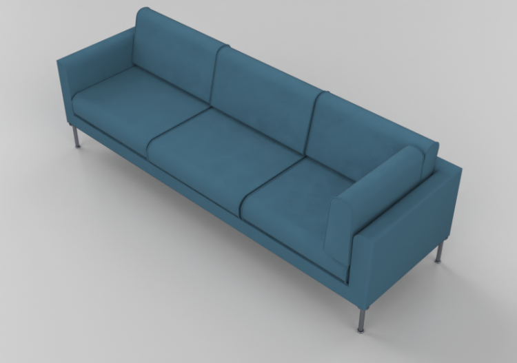 Sofás 3D - Modular upholstered leather sofa - Junlio...
