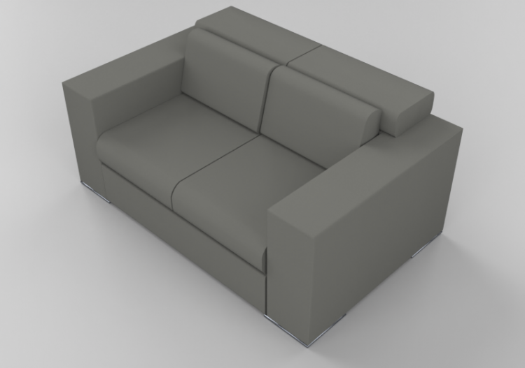 Poltronas y Sofás 3D - Sofá dos plazas de piel - Giulio...