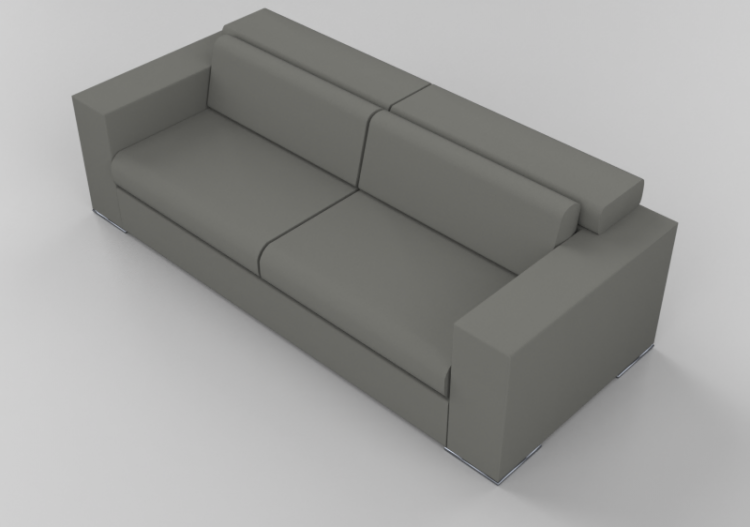 Poltronas y Sofás 3D - Sofá dos plazas de piel - Giulio...