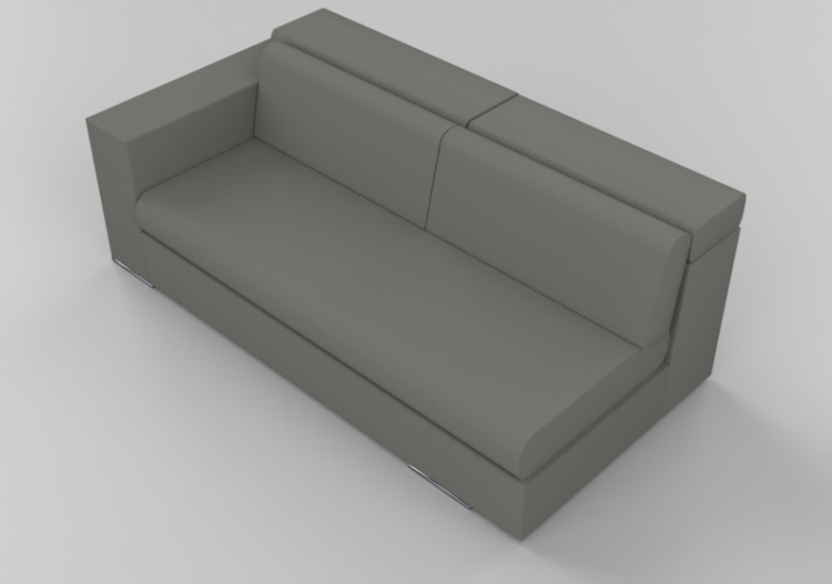 Poltronas y Sofás 3D - Sofá componible de piel - Giulio...