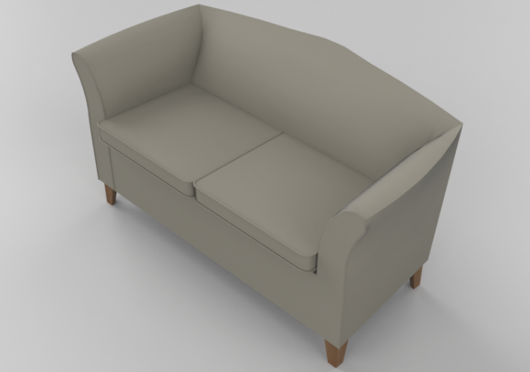 Chairs and Sofas 3D - Two seater leather sofa - Giulio...