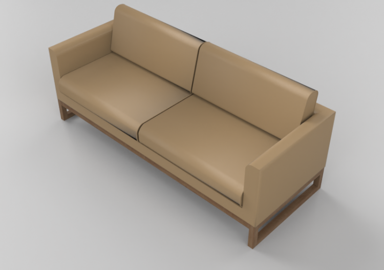 Poltronas y Sofás 3D - Sofá dos plazas de piel - Giulio...