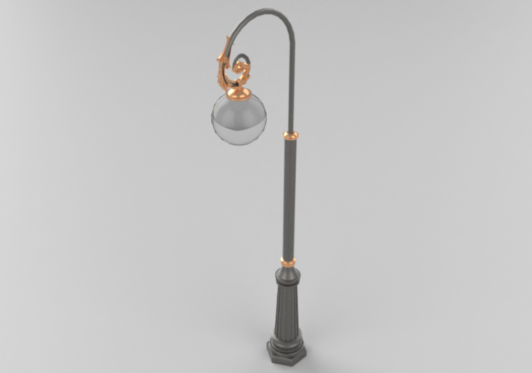 Lampioni stradali 3D - Lampione con una lampada - Hobbyka -...