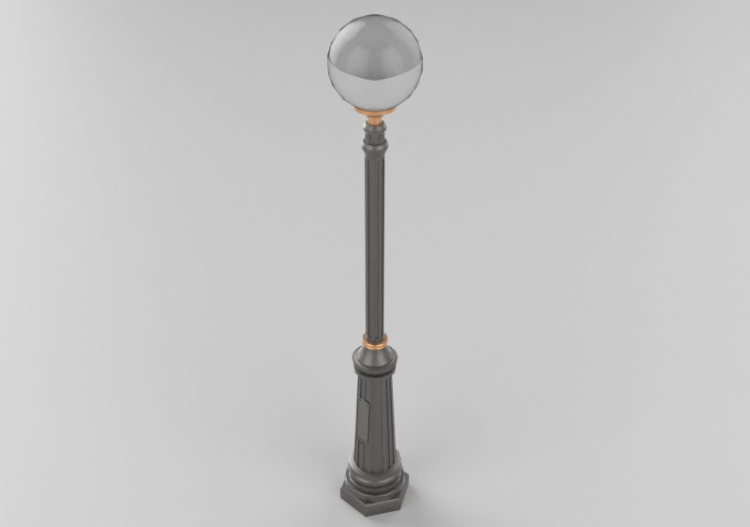 Farolas de calle 3D - Farola de una luz - Hobbyka - L-04 -...