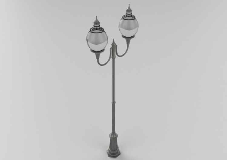 3D Straßenlanternen - Laterne mit zwei Lampen - Hobbyka -...