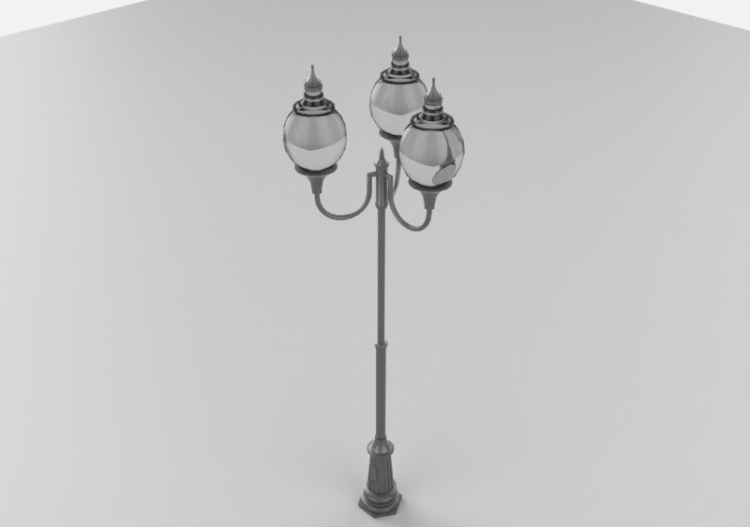 3D Straßenlanternen - Laterne mit drei Lampen - Hobbyka -...
