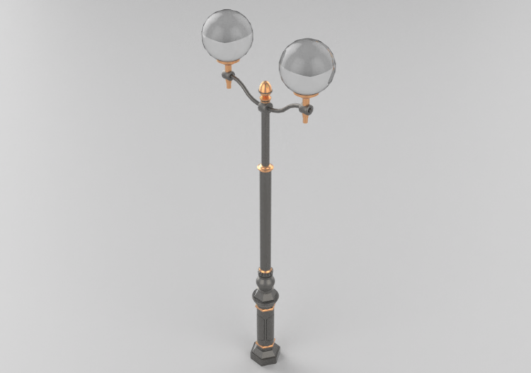 3D Straßenlanternen - Laterne mit zwei Lampen - Hobbyka -...