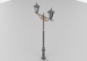 Farolas de calle 3D - Farola con dos lámparas - Hobbyka - S-06