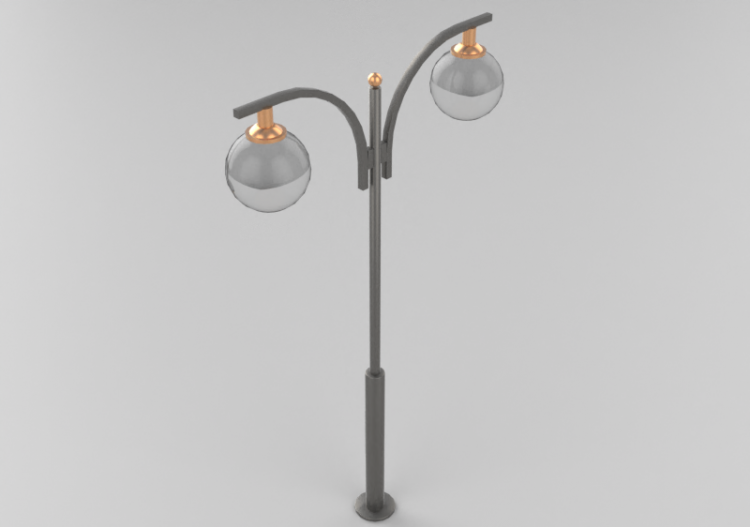 Farolas de calle 3D - Farola con dos lámparas - Hobbyka -...
