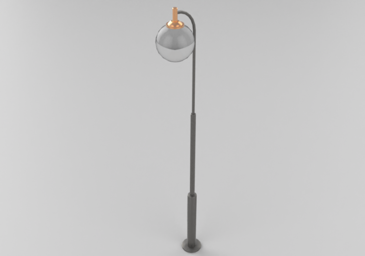 Lampioni stradali 3D - Lampione con una lampada - Hobbyka -...