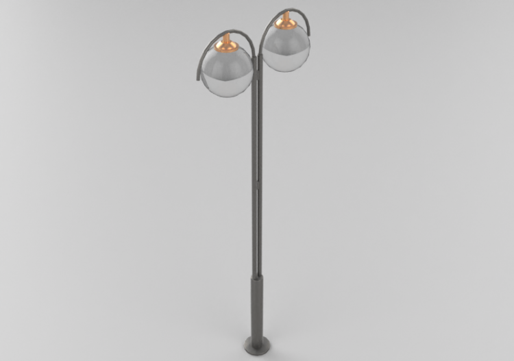 Farolas de calle 3D - Farola con dos lámparas - Hobbyka -...