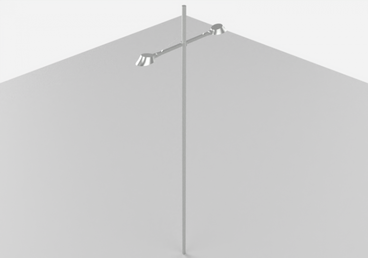 3D Street Lights - High Pole Street Light - 8m - iGuzzini -...