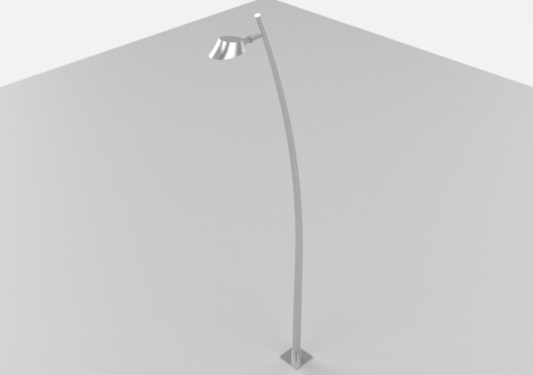 Farolas de calle 3D - Farola sobre poste alto 6m - iGuzzini...