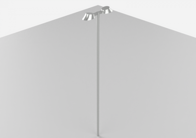 Farolas de calle 3D - Farola sobre poste alto 6m - iGuzzini...