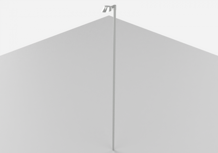 3D Street Lights - High Pole Street Light - 8m - iGuzzini -...