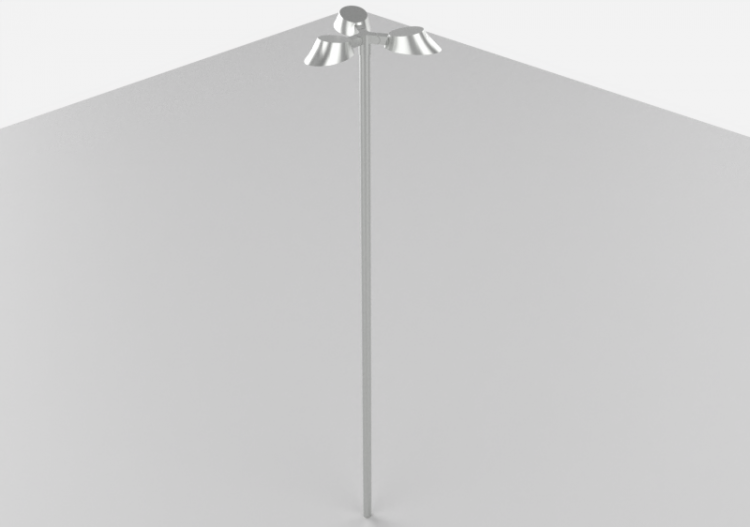 3D Street Lights - High Pole Street Light - 6m - iGuzzini -...