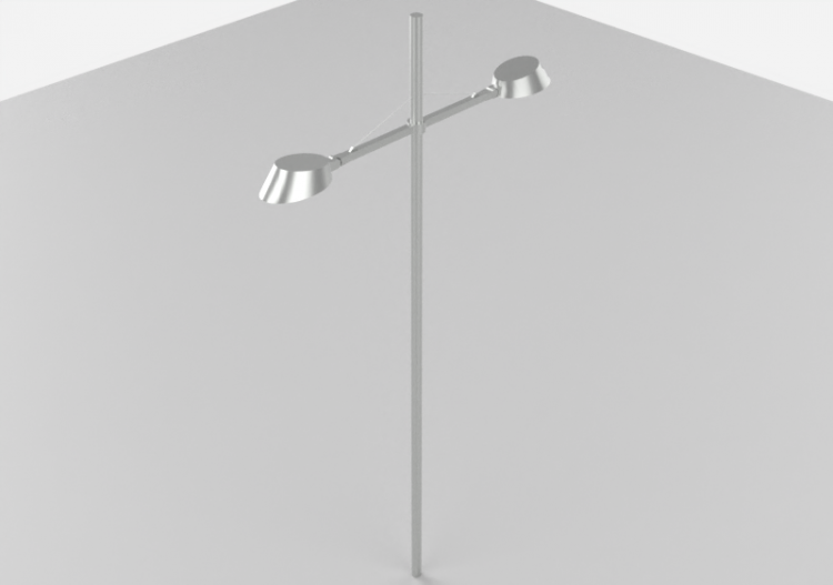 3D Street Lights - High Pole Street Light - 6m - iGuzzini -...