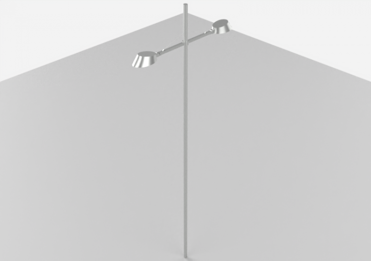 Farolas de calle 3D - Farola sobre poste alto 8m - iGuzzini...