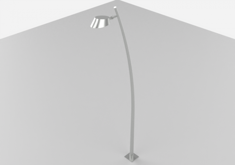 Farolas de calle 3D - Farola sobre poste alto 6m - iGuzzini...