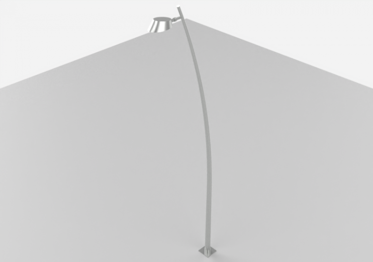 3D Street Lights - High Pole Street Light - 8m - iGuzzini -...