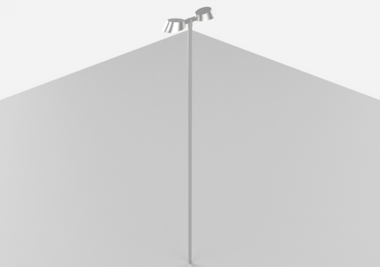 3D Street Lights - High Pole Street Light - 8m - iGuzzini -...