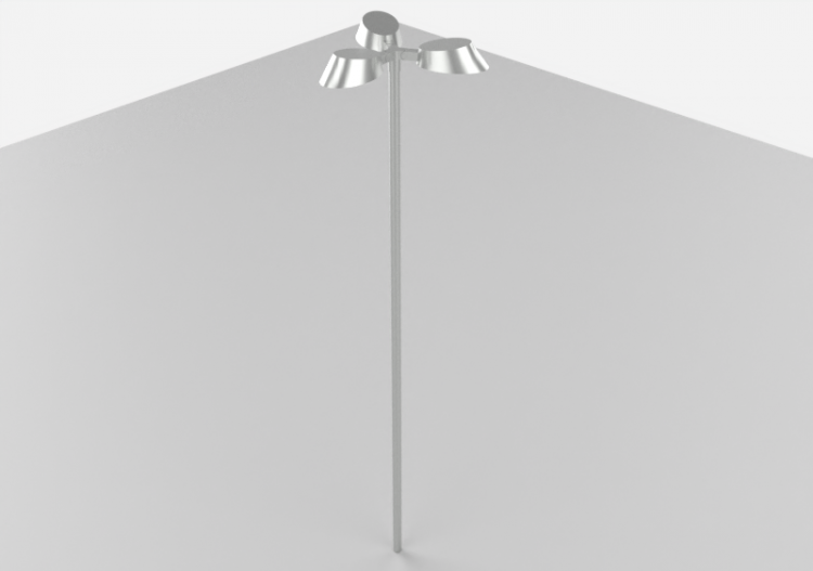 3D Street Lights - High Pole Street Light - 6m - iGuzzini -...