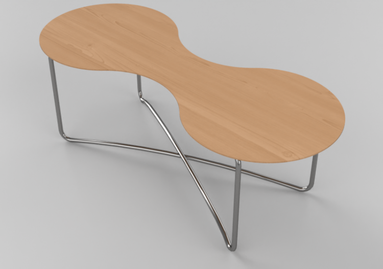 3D Tisch - Tisch - Bla Station – Island L80 - ACCA software