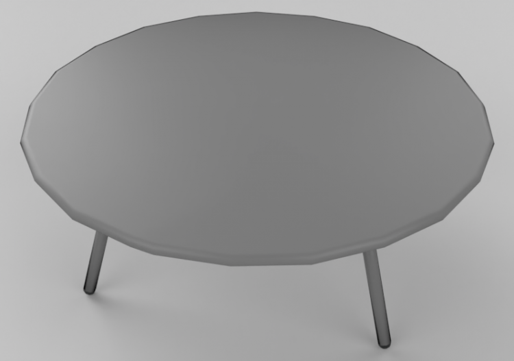 3D Tisch - Tisch rund - Bla Station – Kaffe L11 - ACCA...
