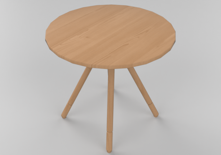 3D Tisch - Tisch rund - Bla Station – Hippo L2O - ACCA...