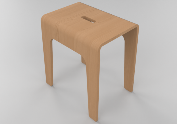 Sillas 3D - Taburete bajo de madera - Bla Station – Bimbo...