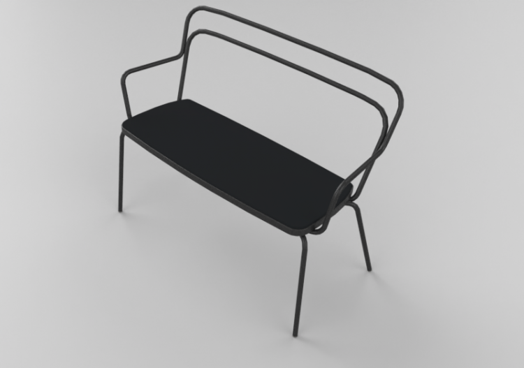 3D Sessel und Sofas - Sofa mit Metallstruktur – Bla Station...
