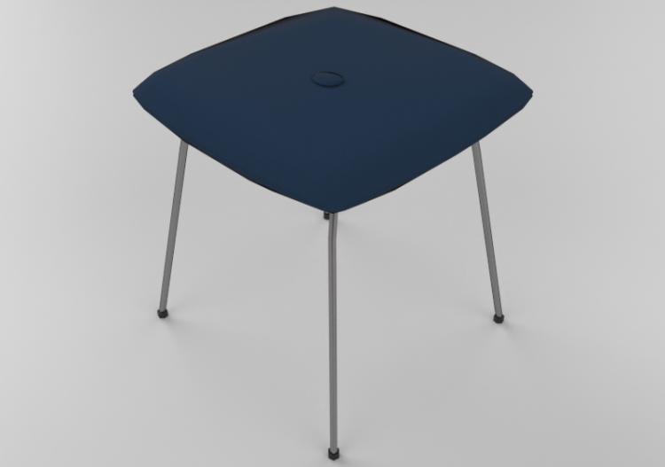 3D Chairs - Low metallic stool - Bla Station – Dundra S73 -...