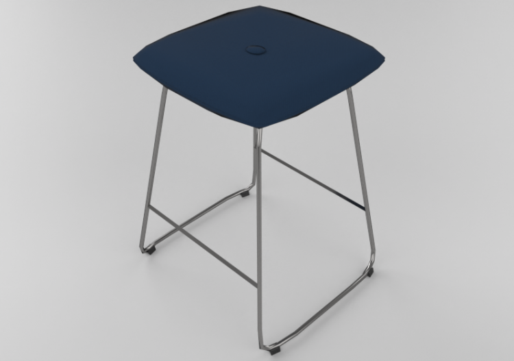 3D Stühle - Metallhocker medium - Bla Station – Dundra S73...