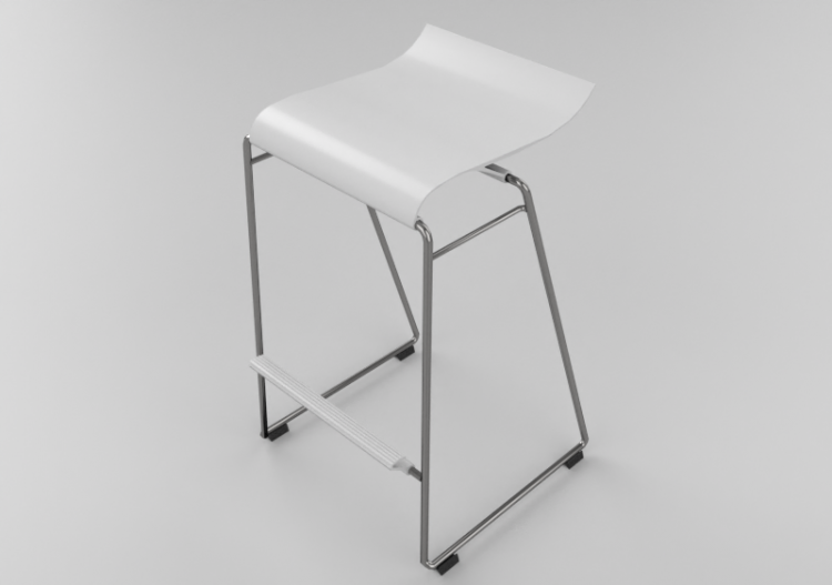 椅子 - Average size metallic stool - Bla Station – Gecco O33...