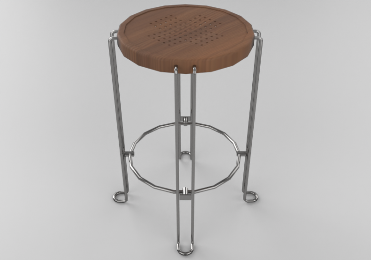 Sillas 3D - Taburete medio de metal - Bla Station – B2 -...