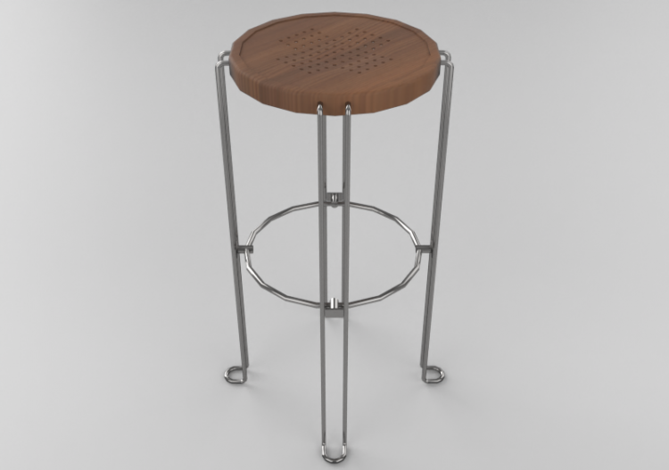 Chaises 3D - Tabouret haut en métal - Bla Station – B2 -...