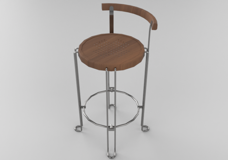 Sedie 3D - Sgabello medio in metallo - Bla Station – B4_M -...