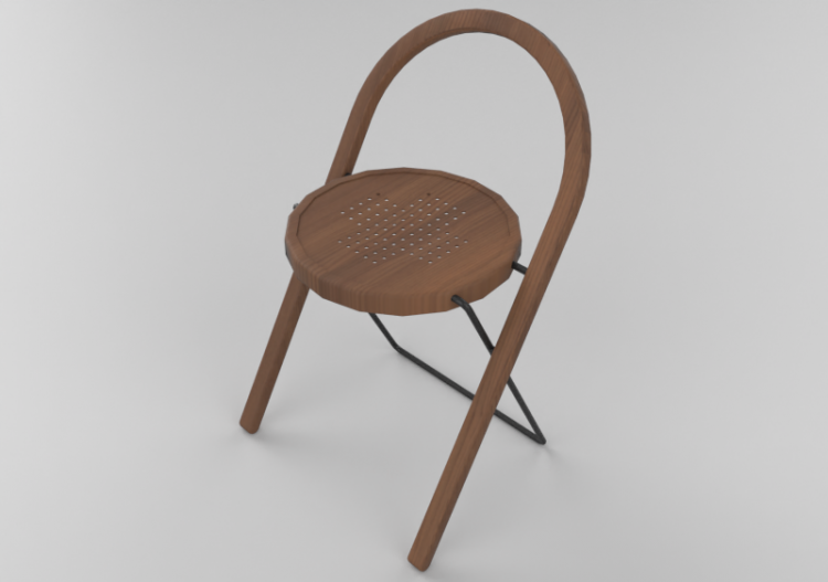 Sillas 3D - Taburete medio de madera - Bla Station – Beplus...