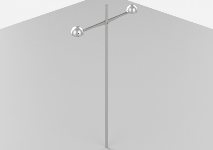 3D Street Lights - High pole street light - Height: 6...