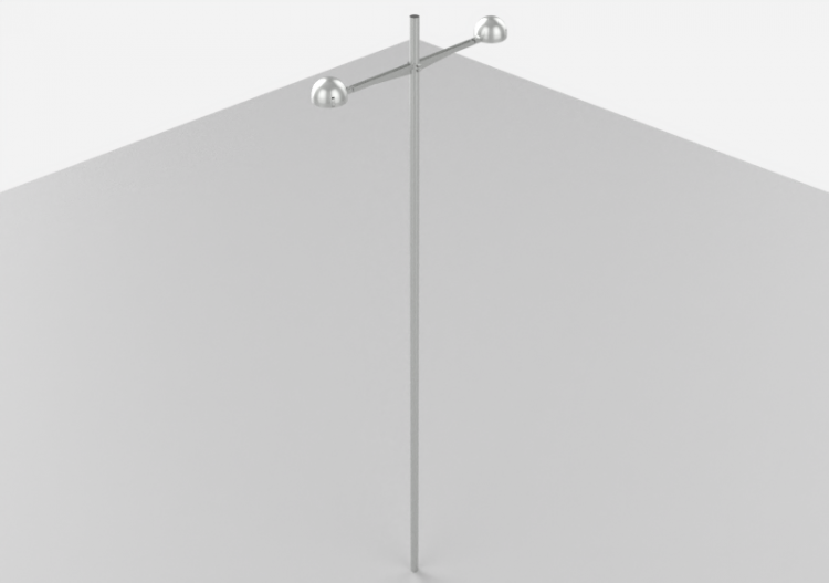 3D Street Lights - High pole street light - Height: 8...