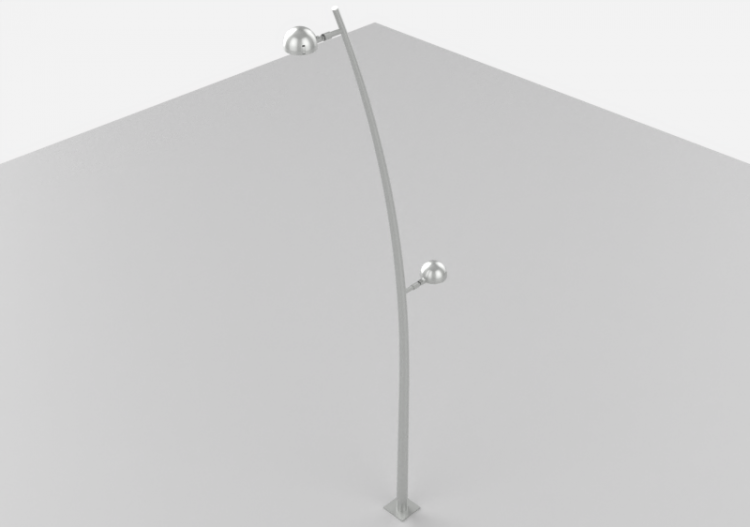 Farolas de calle 3D - Farola sobre poste alto 8 metros -...
